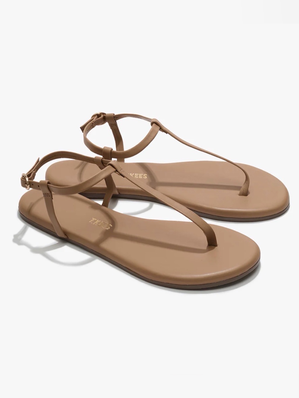 Tkees Mariana Nude Tan T-Strap Slingback Sandals Size 10 New With Tags!